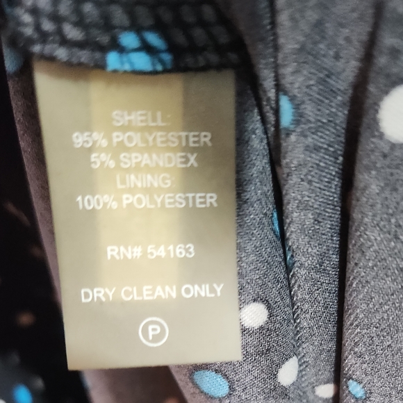 Tommy Hilfiger Sleeveless Black with Blue and White Polka Dots Dress - Picture 7 of 7